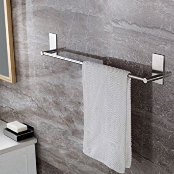 KES A7000S12 Bathroom Lavatory 3M Self Adhesive Single Towel Bar 12-Inch, Brushed SUS304 Stainless Steel
