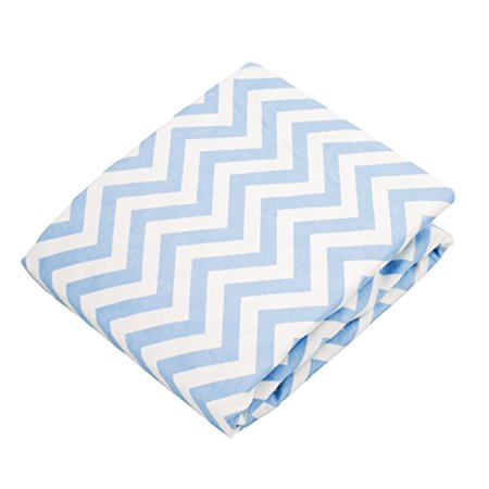 Kushies Baby Portable Play Pen Sheet, Blue Chevron