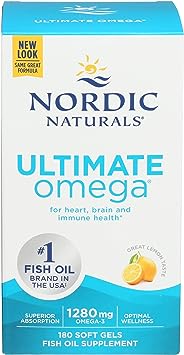 Nordic Naturals Ultimate Omega 180 Softgels, Lemon