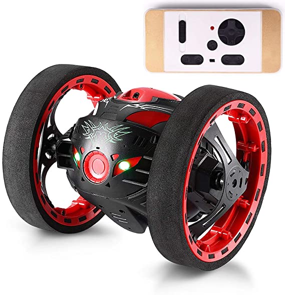 Threeking Rc Cars Outside Toys for Kids Ages 6-15 Outdoor Indoor Toys Birthday Gift Present Rc Bounce Car Rechargeable Stunt Car with 2.4GHz Real-time Controller