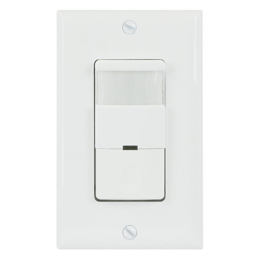 TDOS5-W PIR Occupancy Vacancy Motion Sensor Switch for Light and Motor, NEUTRAL WIRING REQUIRED, 5-Pack, White