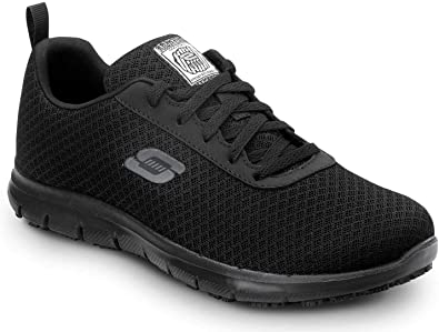 Skechers Ava Women's Black Soft Toe MaxTrax Slip Resistant Low Athletic