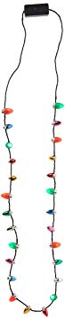DM Merchandising Lotsa Lights Flashing Christmas Light Bulb Holiday Necklace-3 Modes (1)