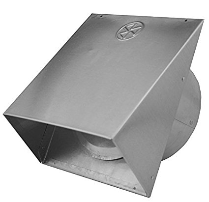 Builder's Best 011641 Heavy Gauge Aluminum Wall Vent with Spring Loaded Damper, 6" x 6" , 12.75" Length, 6" ID, Aluminum