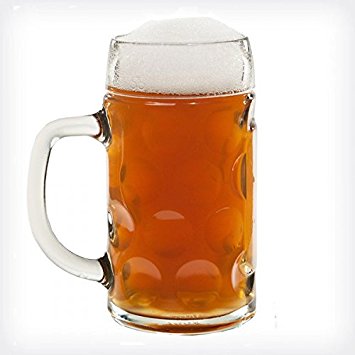 Lily's Home 1 Liter Dimpled Glass Beer Stein (1)