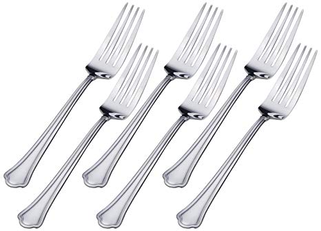 International Silver 5203098 Capri Frost Stainless Steel Dinner Fork, Set of 6