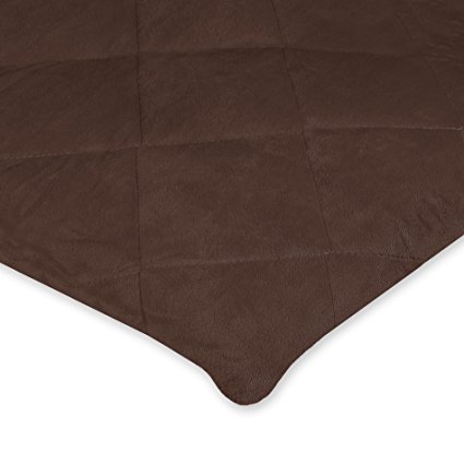 Carter's Valboa Quilted Fitted Playard Sheet, Dark Bark Brown