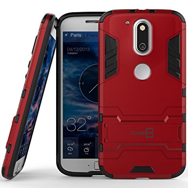 Moto G4 Case, Moto G4 Plus Case, CoverON® [Shadow Armor Series] Hard Slim Hybrid Kickstand Phone Cover Case for Motorola Moto G4 Plus / Moto G4