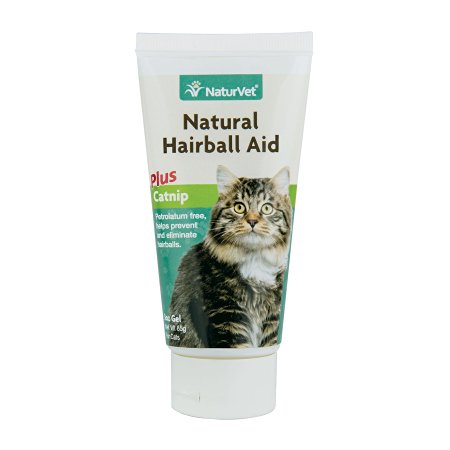 NaturVet Natural Hairball Aid Plus Catnip Gel for Cats, 3 oz Gel , Made in USA