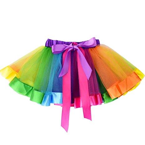 belababy Girls Skirt Rainbow Tutu For Toddler Dress Up