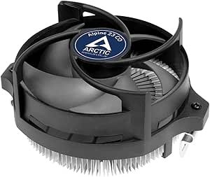 ARCTIC Alpine 23 CO - Dissipatore per CPU per Operazioni Continue, Compatibilità con AMD AM5 e AM4, Cuscinetto Doppia Sfer - Nero