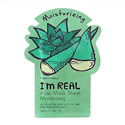 Tonymoly I'm Real Skin Care Facial Mask Sheet Package (Aloe - Moisturizing 10 Sheets)