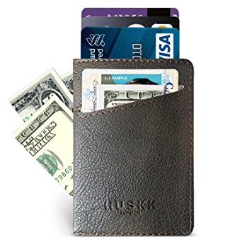 Slim RFID Wallet for Men Leather - Front Pocket Card Holder Sleeve - RFID Blocking