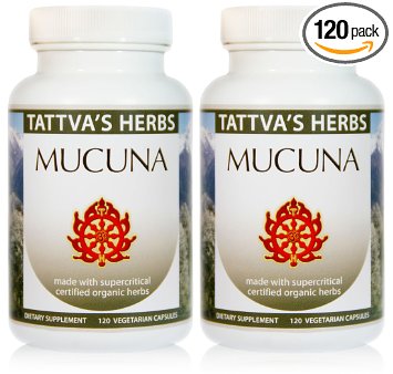 Mucuna Extract 500 mg 240 Vcaps (2 pack - 120 ct./ea)