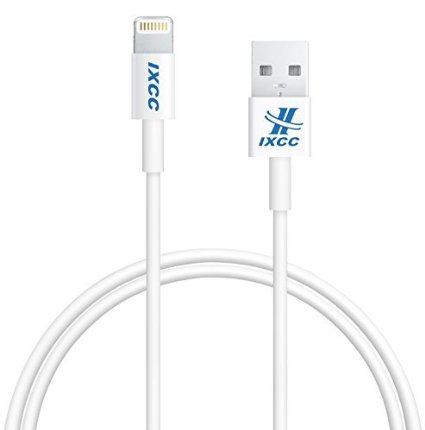 iXCC Element Series 1ft Apple MFi Certified Lightning 8pin to USB Charge and Sync Cable for iPhone SE/5/6/6s/Plus/iPad Mini/Air/Pro - White