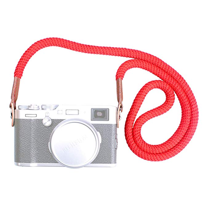 VKO Soft Cotton Camera Neck Strap, Shoulder Strap Compatible for Sony A6000 A6300 A6500 A6400 A6100 RXIR II RX10 IV X100F X-T30 X-T3 X-T20 X-T2 X100S X100T Camera Red