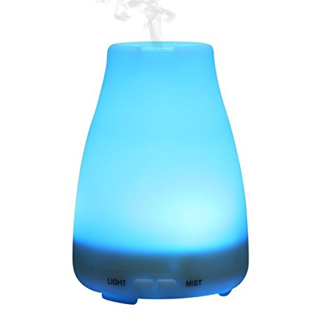 Young living Aroma Diffuser,Essential Oil Diffuser Cool Ultrasonic Humidifier With Adjustable Mist Intermittent Mode,Waterless Auto Shut-off And 7 Color LED Lights For House Bedroom Room Office Spa