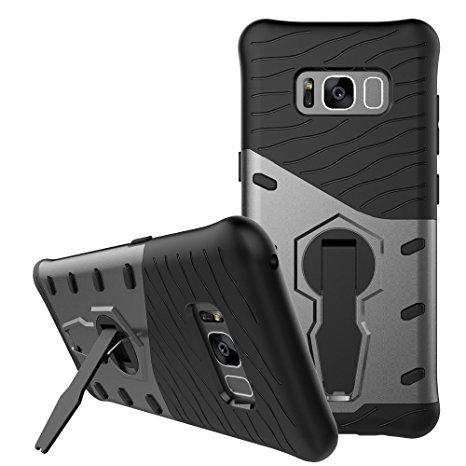 Galaxy S8 Case SunRemex Rugged Armor with Full Body Protective and Resilient Shock Absorption and 360 Degree Rotating Kickstand Design for Samsung Galaxy S8(2017)