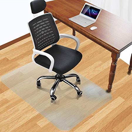 Office Desk Chair Mat for Hard Wood Floor Thick PVC Matte 48" x 36",Transparent Sturdy Chair Mat