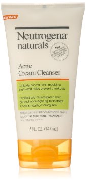 Neutrogena Naturals Acne Cream Cleanser, 5 Ounce