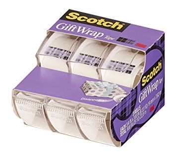 Scotch Gift Wrap Tape, 0.75 x 300 Inch, 3 Count (311)