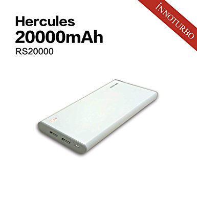 Hercules RSW20000:20000mAh High Capacity Sim design Dual USB ports, premium LG cell battery pack portable phone charger power bank, TI battery intelligent protection system