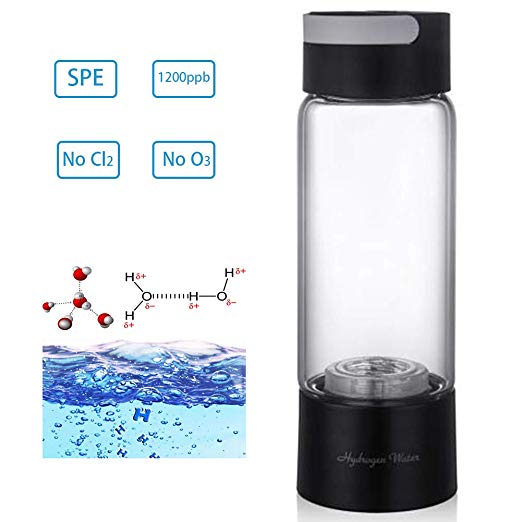 Hydrogen-Rich Generator Water Bottle SPE Technology Ionizer Discharge Chlorine and Ozone Portable Molecular H2 Cup Self-Cleaning Mode