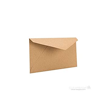 Brown Bag Envelopes by ClearBags | Rustic Theme for Invitations/Announcements for Wedding, Showers, Graduation | Heavy 70 Pound Paper | 50 Envelopes (Monarch | 7 1/2" x 3 7/8")