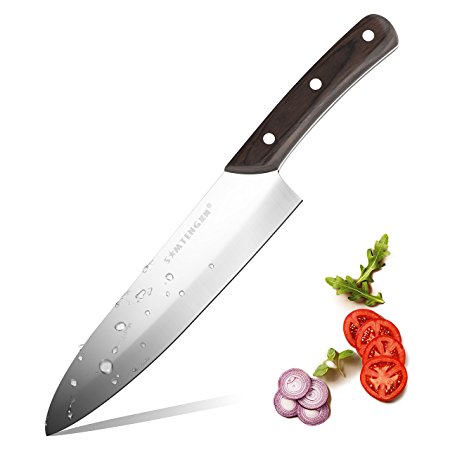 Chef Knife 8-Inch ,Kitchen High-carbon Stainless Steel Kitchen Knife with Sharp Blade and Wooden Handle for Professional Chef