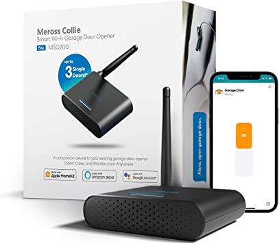 Smart Garage Door Opener Remote with External Antenna, Up to 3 Single Doors, Compatible with Apple HomeKit, Amazon Alexa,SmartThings, Google Assistant