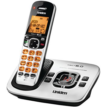 D1780 DECT 6.0 Expandable Cordless Phone with Digital Answering System, Silver, 1 Handset