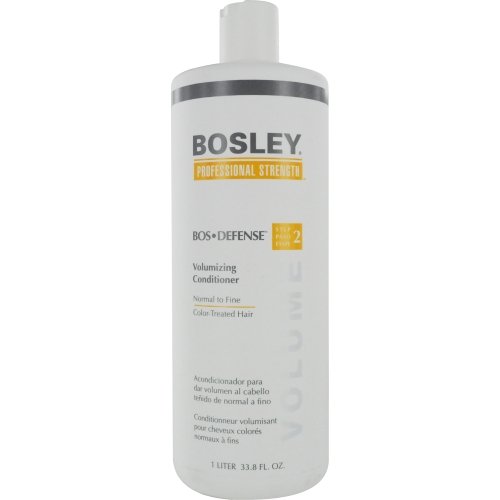 Bosley Bos-Defense Volumizing Conditioner, Normal To Fine Color-Treated Hair, 33.8 Ounce