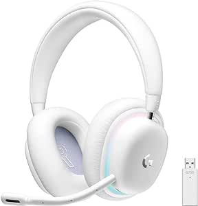 Logitech G735 Wireless Gaming Headset in White Mist (Renewed)