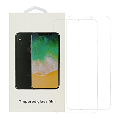 iPhone X Screen Protector Glass, Cenather iPhone X Tempered Glass Screen Protector with Easy Installation Tray for Apple iPhone X/iPhone 10 (2-Pack) (Clear5)