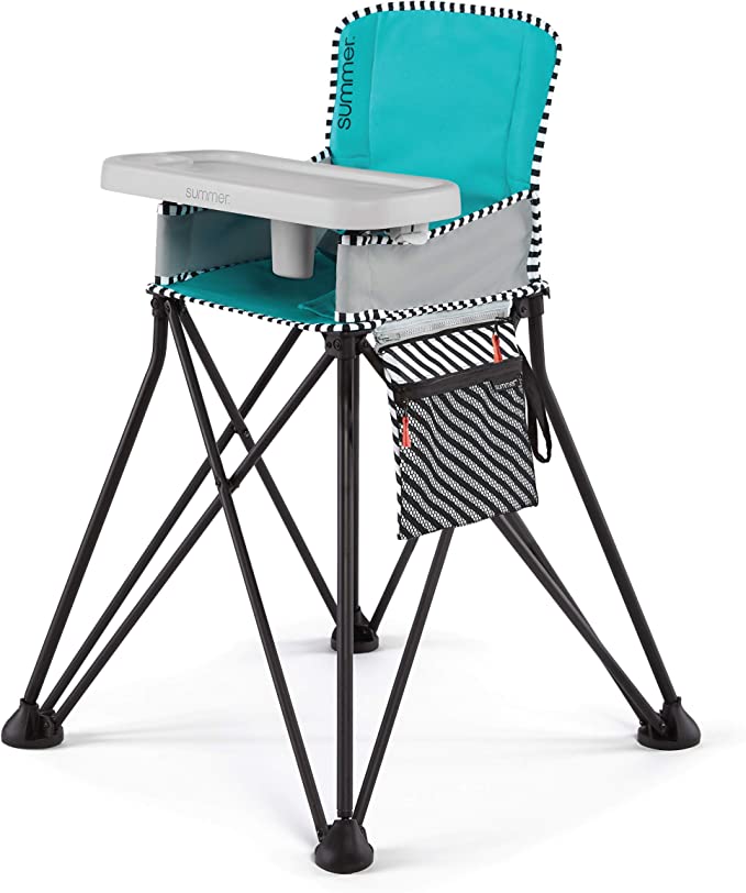 Summer Infant Pop 'n Sit SE Highchair (Sweetlife Edition), Aqua Sugar