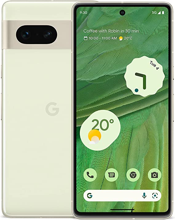 Google Pixel 7 – Entsperrtes Android-Smartphone mit Weitwinkelobjektiv – Lemongrass