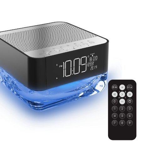 Junjiada@Classic Portable Wireless Bluetooth Speaker with Alarm clock and radio, Powerful Sound with Enhanced Bass, handsfree phone and Built-in Mic,