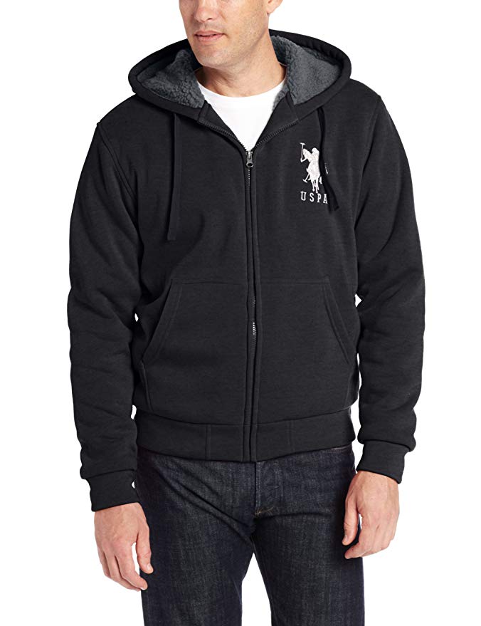 U.S. Polo Assn. Men's Fleece Hoodie with Nubby Polar Fleece Lining