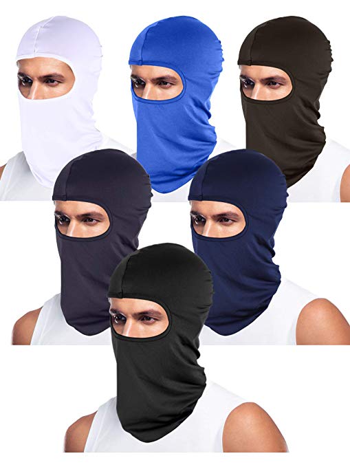 Tatuo 6 Pieces Unisex Balaclava Full Face Mask Winter Windproof Ski Mask for Outdoor Motorcycle Cycling Hiking Sports (Multi-Color)