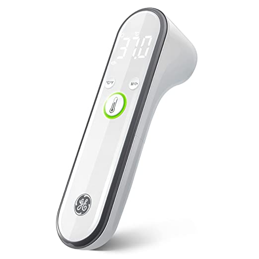 GE Trucheck digital thermometer for adults and kids, Non-Contact 2-in-1 |Contactless forehead thermometer Infrared Temperature Scanner| Instant Accurate Reading, 1-Button Operation & Fever Alert.