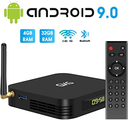 TV Box Android 9.0, GKG Android TV Box 4GB RAM 32GB ROM Allwinner H6 Quad-core Dual-WiFi 2.4G   5G Support BT 4.1 USB 3.0 Ethernet 4K 3D Video Media Player[2020 Newest]