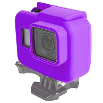 Williamcr Standard Protective Dive Housing Case Silicone Cover Soft Case for GoPro 5 Black Outside Sport Camera GoPro Hero 5 Black (Purple)