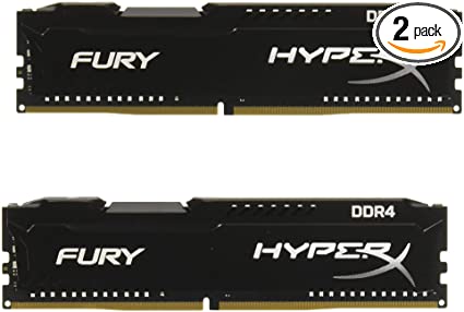 Kingston Technology HyperX Fury Black16GB 2933MHz DDR4 CL17 DIMM(Kit of 2) Memory HX429C17FB2K2/16