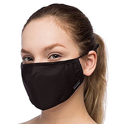 Anti Dust Face Mouth Cover Mask Respirator - Dustproof Anti-bacterial Washable - Reusable masks Respirator Comfy - Cotton Germ Protective Breath Healthy Safety Warm Windproof mask (Black)