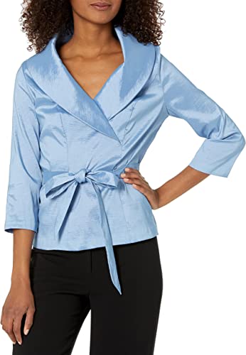 Alex Evenings Women's Stretch Taffeta Blouse