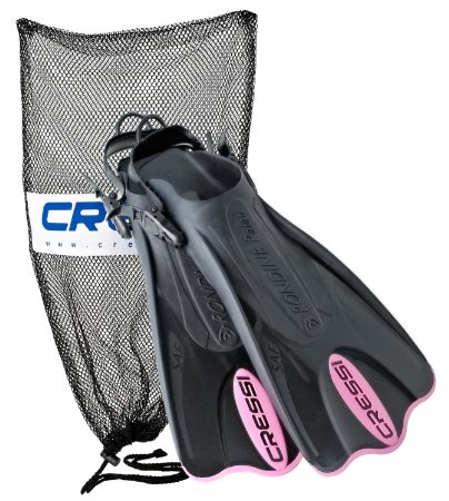 Cressi Palau Short Snorkeling Swim Fins with Mesh Bag