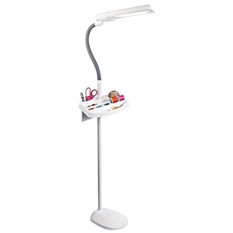 OttLite Z23002-SHPR  18-watt WingShade Floor Lamp, White Finish