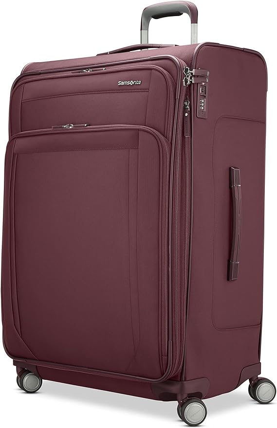 Samsonite Lineate DLX Softside Expandable Luggage with Spinner Wheels, Merlot