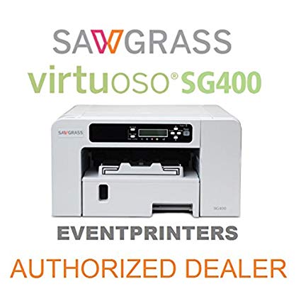SAWGRASS VIRTUOSO SG400 sublimation printer. BUNDLE with complete set of Sawgrass Sublijet HD inks - and 110 SHEETS of our exclusive sublimation paper "MADE IN JAPAN"