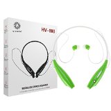 WONFAST HV-800 Wireless Bluetooth Music Stereo Universal Headset Headphone Vibration Neckband Style for iPhone iPad Samsung Green